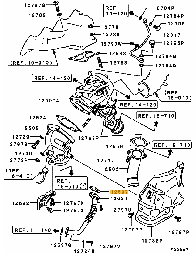 Turbo Oil Return Pipe Gasket NLA SEE NEW NUMBER MIT/MR258477 Ross