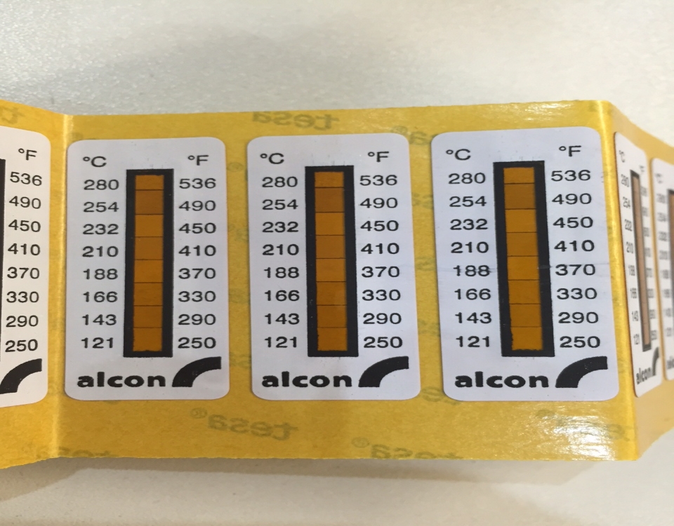 Alcon Temperature Indicator Strip Set Ross Sport Europe Ltd